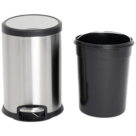 AKC Stainless Steel Slow Motion Bin with Pedal 12 Liters
