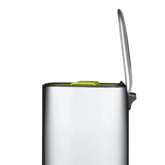 Stainless Steel Top in Fingerprint-Resistant with soft closing Pedal Bin 12 Liters