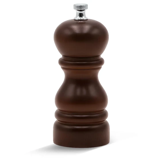 Bisetti Pepper Mill Beech Wood 13 cm Walnut Stained