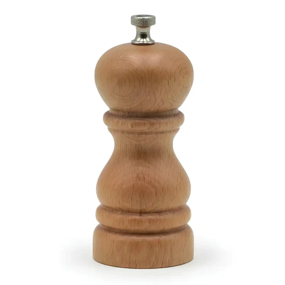 Bisetti Salt Mill Beech Wood 13 cm Natural