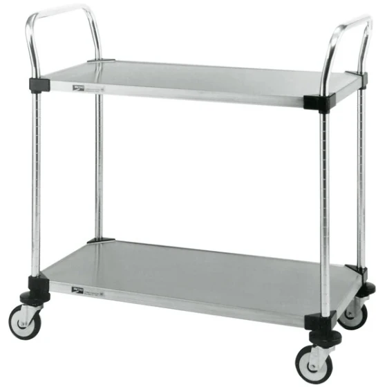 Metro MW105 Super Erecta 18" x 36" x 38" Two Shelf Standard Duty Stainless Steel Utility Cart