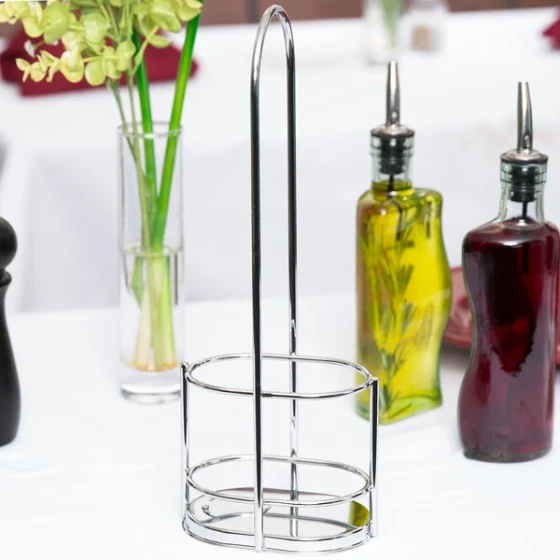 TableCraft 918R Gemelli Chrome Olive Oil Cruet Rack