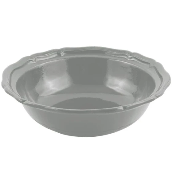 Bon Chef 9054 Queen Anne 10 Qt. Platinum Gray Sandstone Finish Cast Aluminum Salad Bowl
