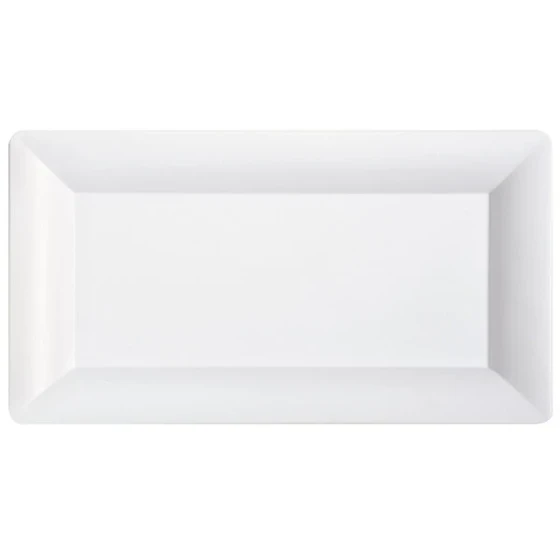 GET ML-109-W Bake and Brew 10 1/4" x 19" White Rectangular Wide Rim Display Tray   - 3/Case