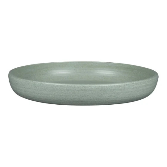 RAK Porcelain Rakstone Selva 10 3/16" Aqua Green Porcelain Deep Plate - 2/Case
