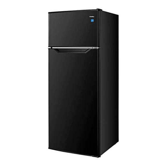 Danby DPF074B2BDB-6 7.4 Cu. Ft. Top Mounted Black Solid Two Door Reach-In Refrigerator / Freezer