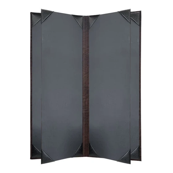 H. Risch, Inc. HAR-6V Harley 4 1/4" x 11" Customizable Brown 6 View Menu Cover