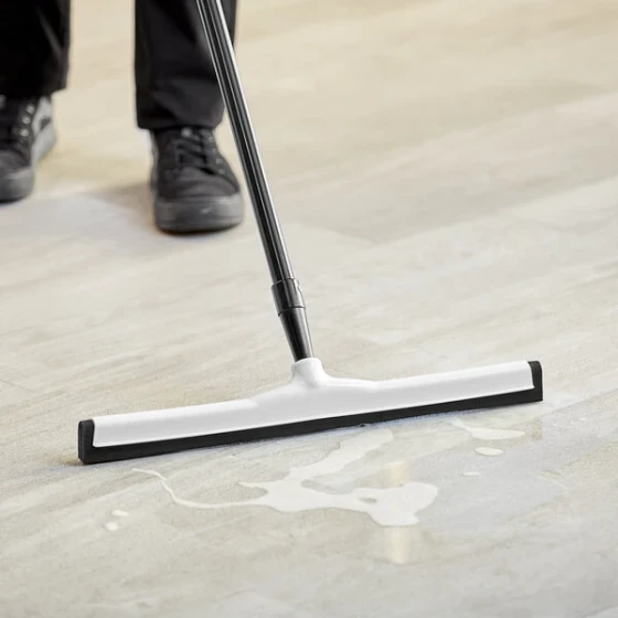 Lavex 22" White Double Neoprene Foam Floor Squeegee with Plastic Frame