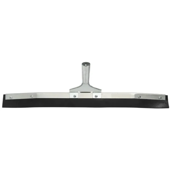 Carlisle Flo-Pac 36324C00 24" Black Curved Single Blade Rubber Floor Squeegee with Metal Frame