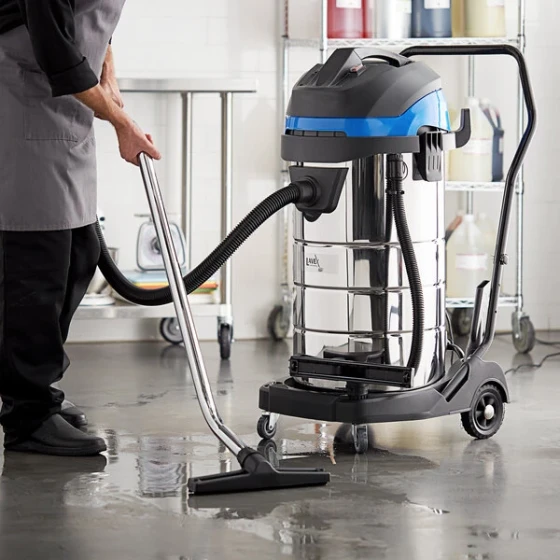 Lavex 26 Gallon Stainless Steel Commercial Wet / Dry Vacuum with Toolkit - 100-120V, 1400W
