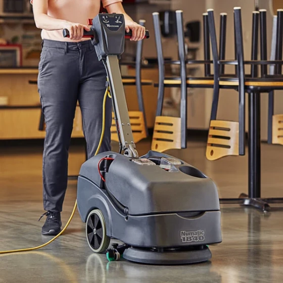 NaceCare Solutions TT 516 903921 16" Corded Walk Behind Compact Floor Scrubber with Pad Driver - 5 Gallon