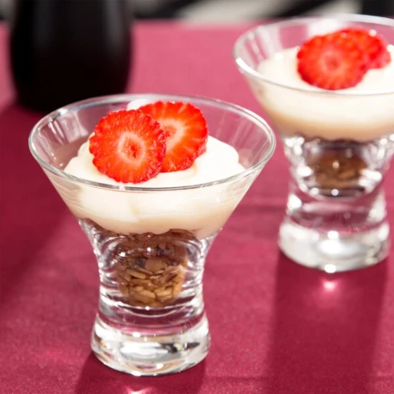 Anchor Hocking 90063 Perfect Portions 2.5 oz. Dessert Taster Glass - Mini Martini Glass   - 36/Case