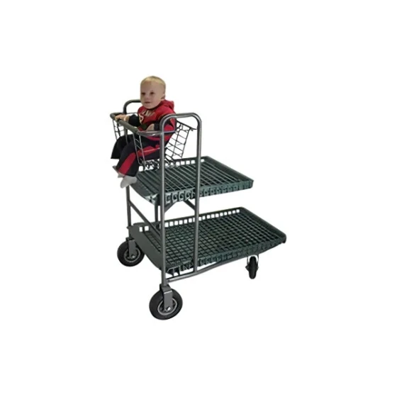 R.W. Rogers Company 29 1/4" x 40" 2-Tier Nesting Garden Cart with Child Seat and 6" and 8" Semi-Pneumatic Wheels - 600 lb. Capacity