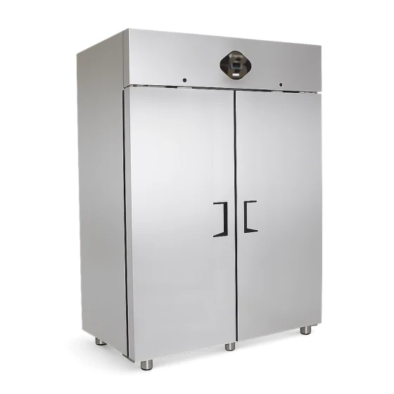 Desmon, Upright Double Door Chiller, 1400L, Stainless Steel, Ventilated Cooling, Auto Defrost, +2 to +8 °C