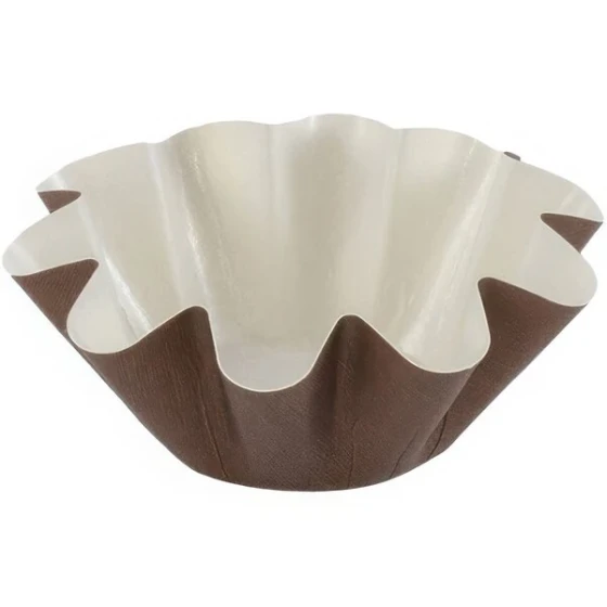 Novacart Medium Brown Floret Cup 3 9/16" x 1 3/8" - 3,000/Case