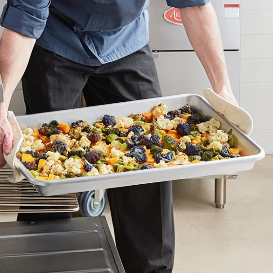 Choice 13 Qt. Aluminum Roasting Pan - 26" x 18" x 2 1/4"