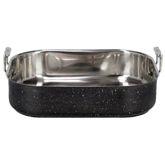 Bon Chef 60010CLDGALAXY Cucina 10 Qt. Galaxy Stainless Steel Roasting Pan - 16 1/2" x 14 1/4" x 4"
