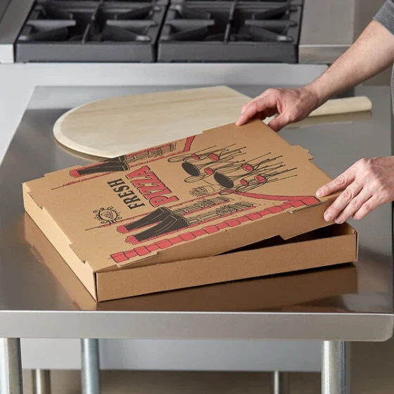 Choice 18" x 18" x 2" Kraft Corrugated Pizza Box - 50/Bundle