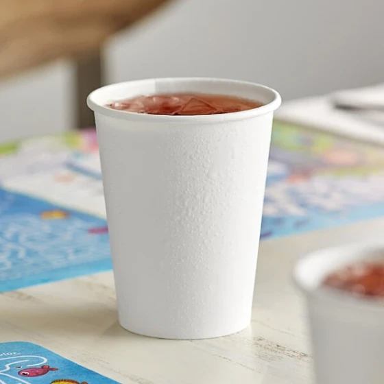 Creative Converting 9 oz. White Poly Paper Hot / Cold Cup - 240/Case