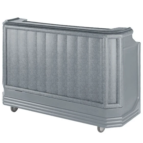 Cambro BAR730DX191 Granite Gray Deluxe Cambar® 73" Portable Bar with 7 Bottle Speed Rail, Cold Plate, and Soda Gun
