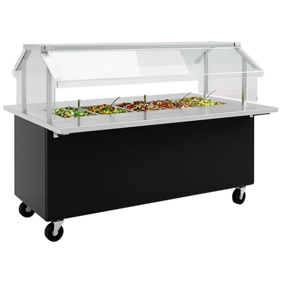 LTI Fresh 'N Ready 74 3/8" x 30" Color Customizable Food Bar Cart FNR-74