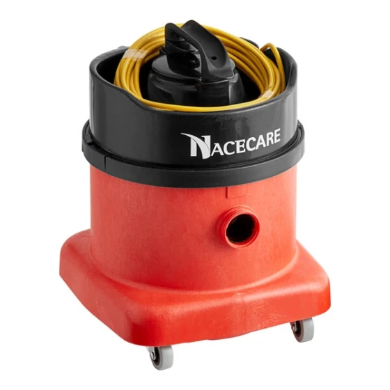 NaceCare Solutions ProSave PSP 380 K-8027126 4.5 Gallon Corded Canister Vacuum with 13" Battery-Powered Brush - 120V