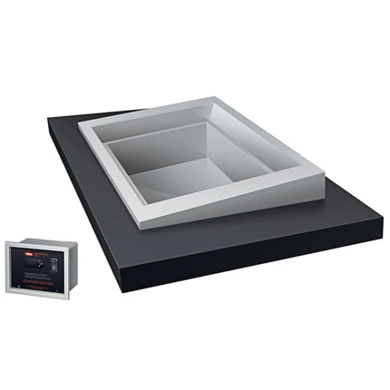 Hatco CWBX-S1 SLANT Standard One Pan Slim Drop-In Remote Refrigerated Cold Food Well with 5 Degree Slant - 120V