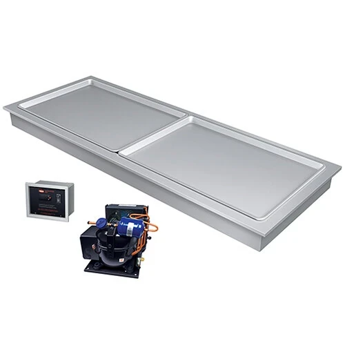 Hatco FTBR-S3 81" Three Pan Drop In Slim Line Frost Top with Remote Condenser - 120V