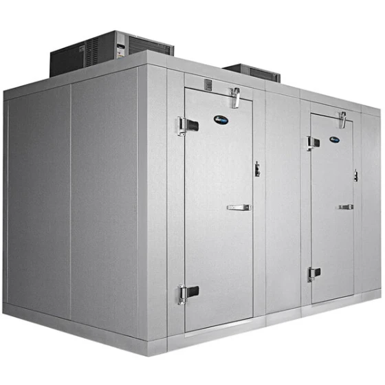 Amerikooler DW081077F-4/6-SC 8' x 10' x 7' 7" Indoor Walk-In Combination Freezer / Cooler with Top Mounted Refrigeration