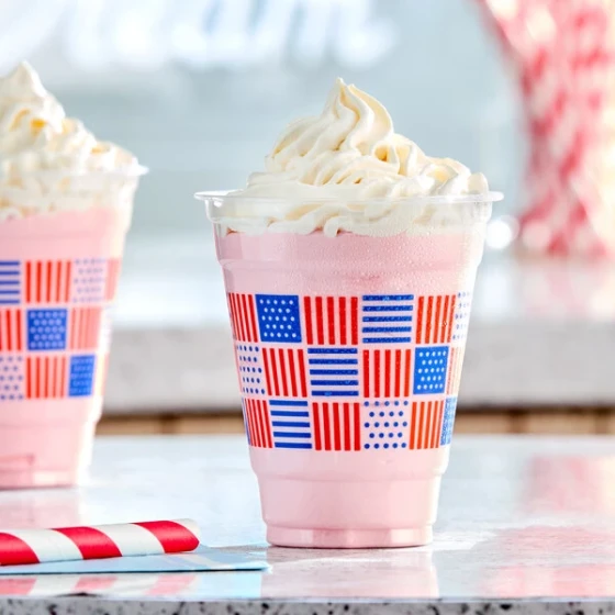 Choice 12 oz. Patriotic Print PET Plastic Cold Cup - 1,000/Case