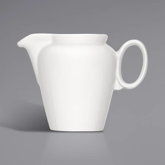 Bauscher Come4Table from BauscherHepp 5.1 oz. Bright White Porcelain Creamer with Handle - 36/Case
