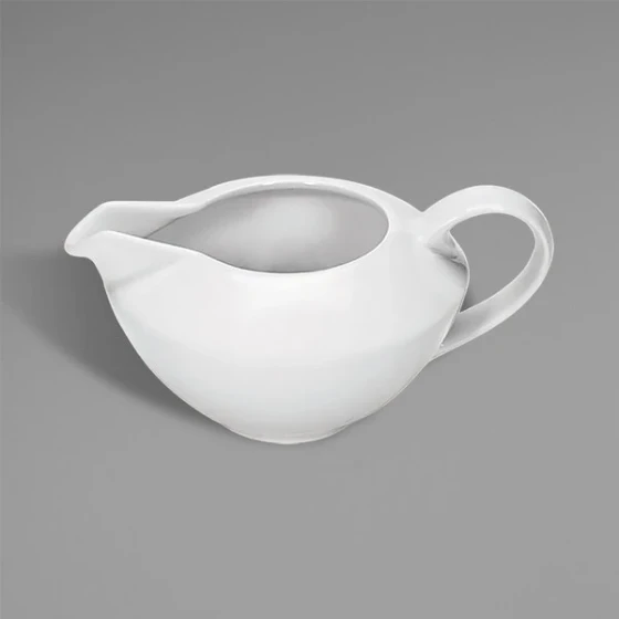 Bauscher Relation Today from BauscherHepp 10.14 oz. Bright White Porcelain Sauce Boat - 36/Case