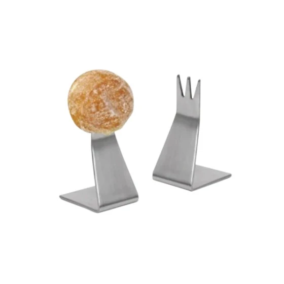 Front of the House 1 3/4" 18/10 Stainless Steel Extra Heavy Weight Upright Taster Fork - 12/Case