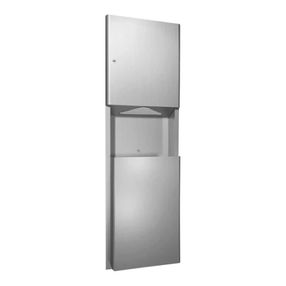 American Specialties, Inc. Profile 10-9469 Recessed Folded Paper Towel Dispenser with 13 Gallon Waste Receptacle