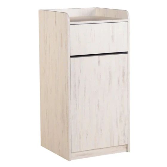 BFM Seating 35 Gallon Antique Wash Square Waste Receptacle Enclosure