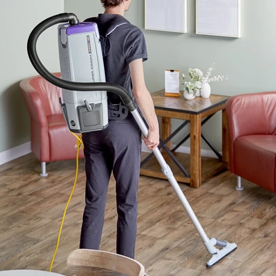 ProTeam 107537 Super Coach Pro 10 Qt. Backpack Vacuum with 107531 ProBlade Hard Surface Kit - 120V