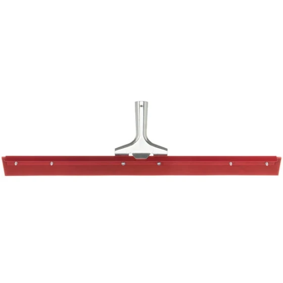 Carlisle Flo-Pac 4007600 24" Straight Red Gum Rubber Heavy-Duty Floor Squeegee with Metal Frame