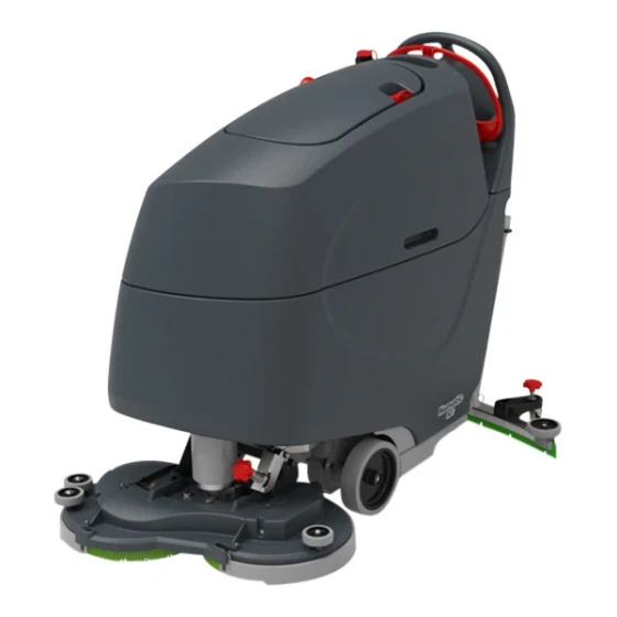 NaceCare Solutions TBL 2228/150T K-916870-C3B 28" Cordless Walk-Behind Dual-Disc Floor Scrubber with Traction Drive, 3 Rechargeable LifePO4 Batteries, and Onboard Charger - 22.5 Gallon, 150 RPM