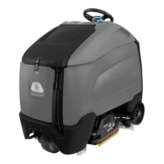 Karcher Chariot™ 3 iScrub 26 SP 1.008-089.0 26" Cordless Stand-On Cylindrical Floor Scrubber with (3) 234 Ah AGM Batteries, Shelf Charger, Cylindrical Scrub Deck, and Chemical Metering - 25 Gallon, 36V, 720 / 950 RPM