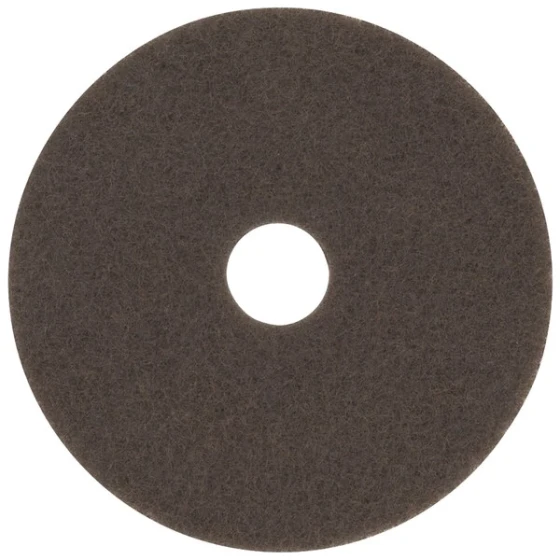 3M 7100 17" Brown Stripping Floor Pad - 5/Case