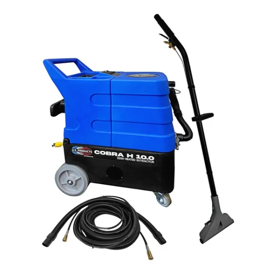 U.S. Products Cobra 10.0 05-10009-P2 Dual Cord Heated Carpet Extractor with Trident Wand and 25' Hose - 10 Gallon