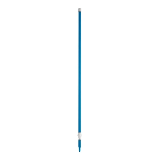 Vikan 29753 62"-109 7/16" Blue Threaded Aluminum Telescopic Broom / Squeegee Handle