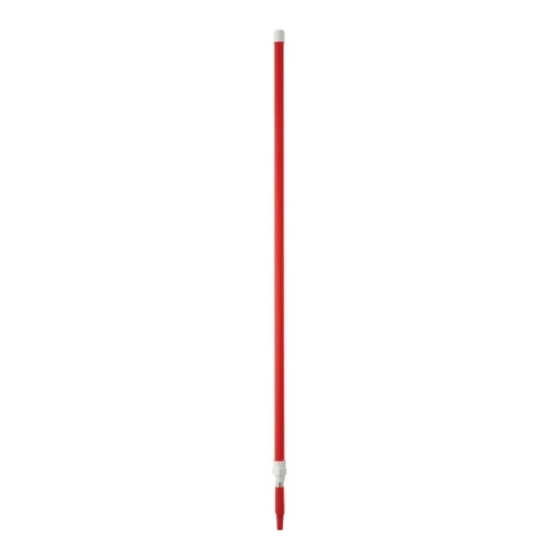 Vikan 29754 62"-109 7/16" Red Threaded Aluminum Telescopic Broom / Squeegee Handle