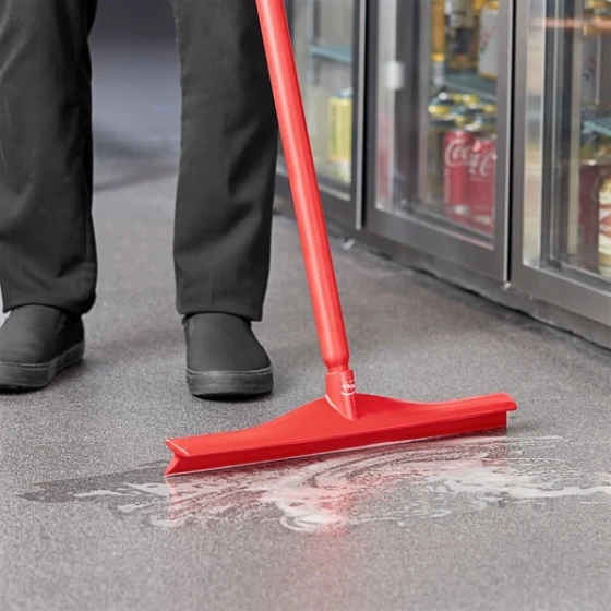 Vikan 71504 19 11/16" Red Ultra-Hygienic Rubber Floor Squeegee