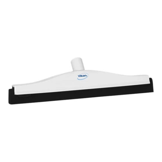 Vikan 77525 15 3/4" White Double Foam Floor Squeegee with Replacement Cassette