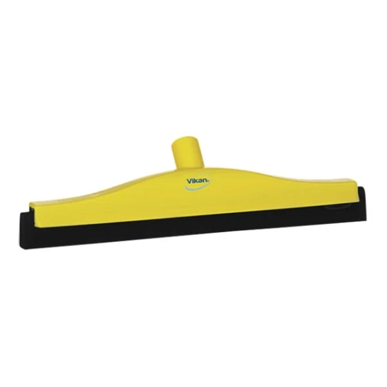 Vikan 77526 15 3/4" Yellow Double Foam Floor Squeegee with Replacement Cassette