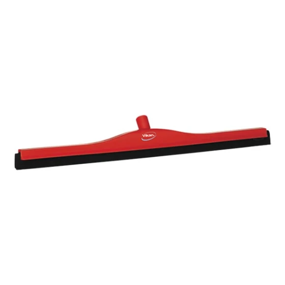 Vikan 77554 27 5/8" Red Double Foam Floor Squeegee with Replacement Cassette