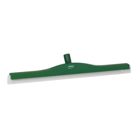 Vikan 77642 23 5/8" Green Double Foam Revolving Neck Floor Squeegee with Replacement Cassette