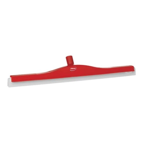 Vikan 77644 23 5/8" Red Double Foam Revolving Neck Floor Squeegee with Replacement Cassette