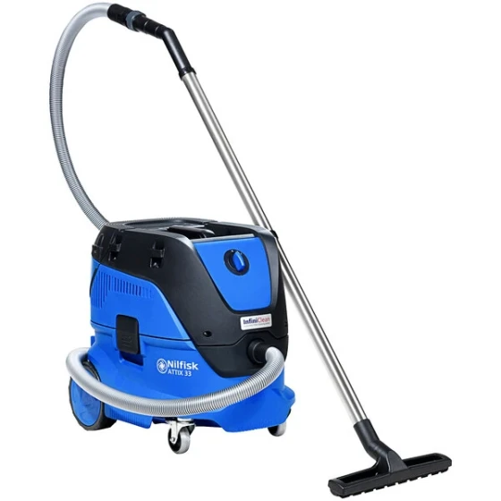 Nilfisk ATTIX 33-01 IC HEPA 8 Gallon Polyethylene Wet / Dry Vacuum with HEPA Filtration and Tool Kit - 1000W